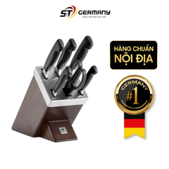 Bộ dao Zwilling Vier Sterneset 7 món tự mài Made in Germany (màu nâu)