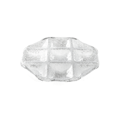 Đĩa Diamante Octagonal Clear 33x33cm IVV