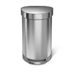 Thùng rác bán nguyệt Simplehuman 45L màu inox
