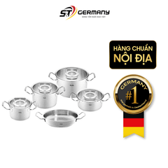 Bộ nồi Fissler Profi 5 món vung kính kèm chảo 2 quai 28cm made in Germany