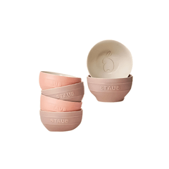 Set 6 bát STAUB ăn cơm thỏ hồng 12cm