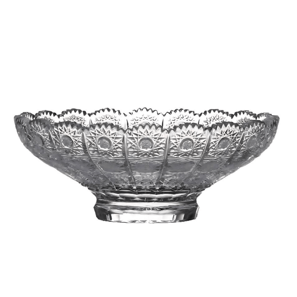 Mâm bồng pha lê đế liền tròn M57 Bohemia size 25cm