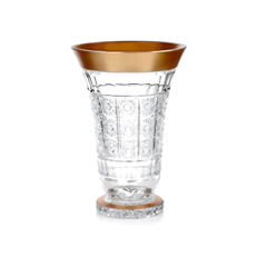 Lọ hoa pha lê chân đế tròn khảm vàng Arcade 30.5cm