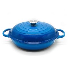 Nồi gang Le Creuset Gourmet Profi 30cm màu xanh marseille blue