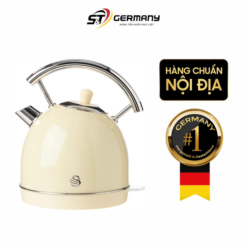Ấm siêu tốc SWAN Retro 3000W 1,8L màu kem