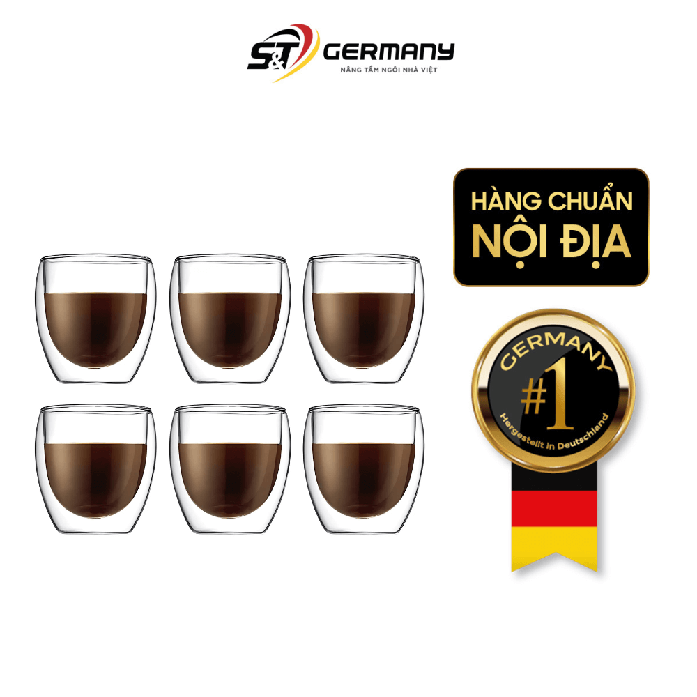 Set 6 cốc hai lớp cách nhiệt BODUM 250ml/1 cốc