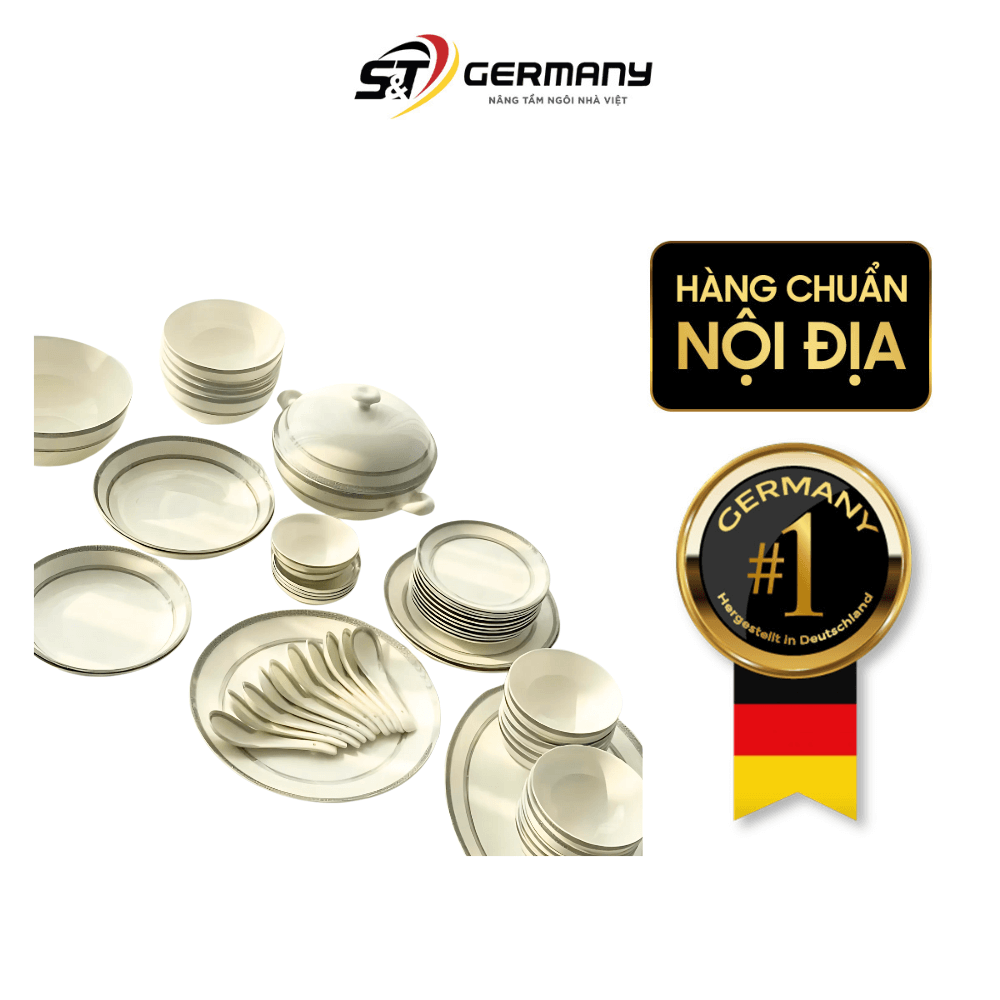 Set bát sứ Imperial London 50 món bạch kim viền bạc