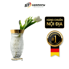 Lọ hoa pha lê khảm vàng Arcade 80575 35,5cm