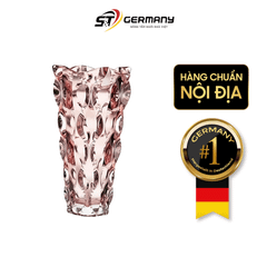 Bình hoa pha lê Bohemia Samba 30.5cm màu hồng đào