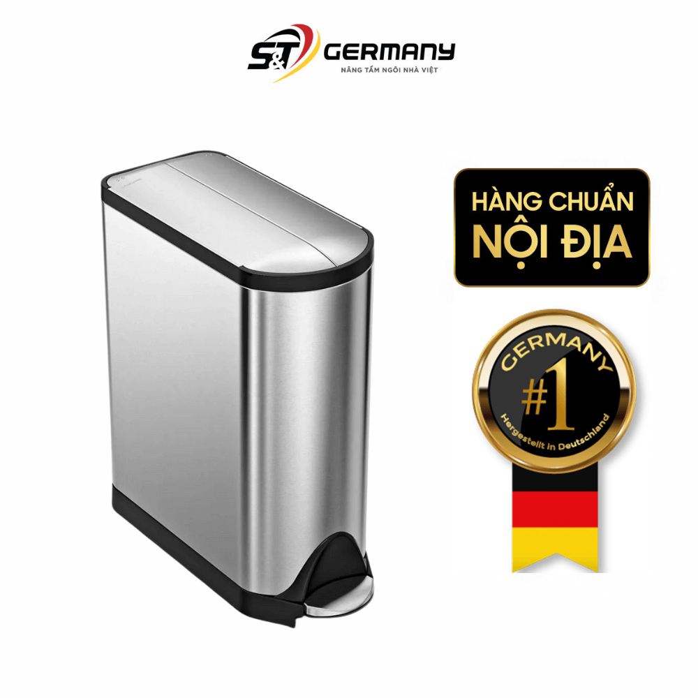 Thùng rác cánh bướm Simplehuman 40L 2 ngăn tái chế