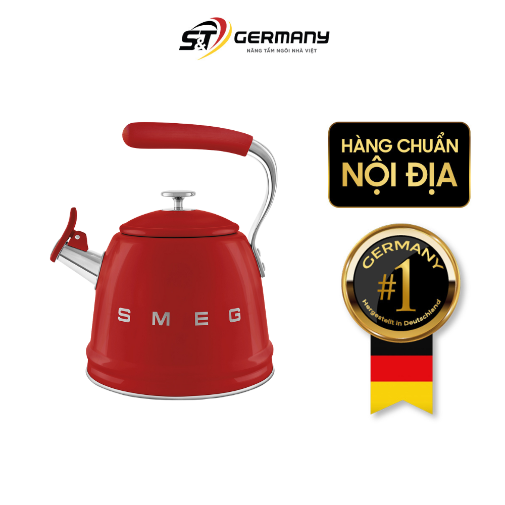 Ấm đun từ thổi sáo SMEG CKLW2001RD màu đỏ