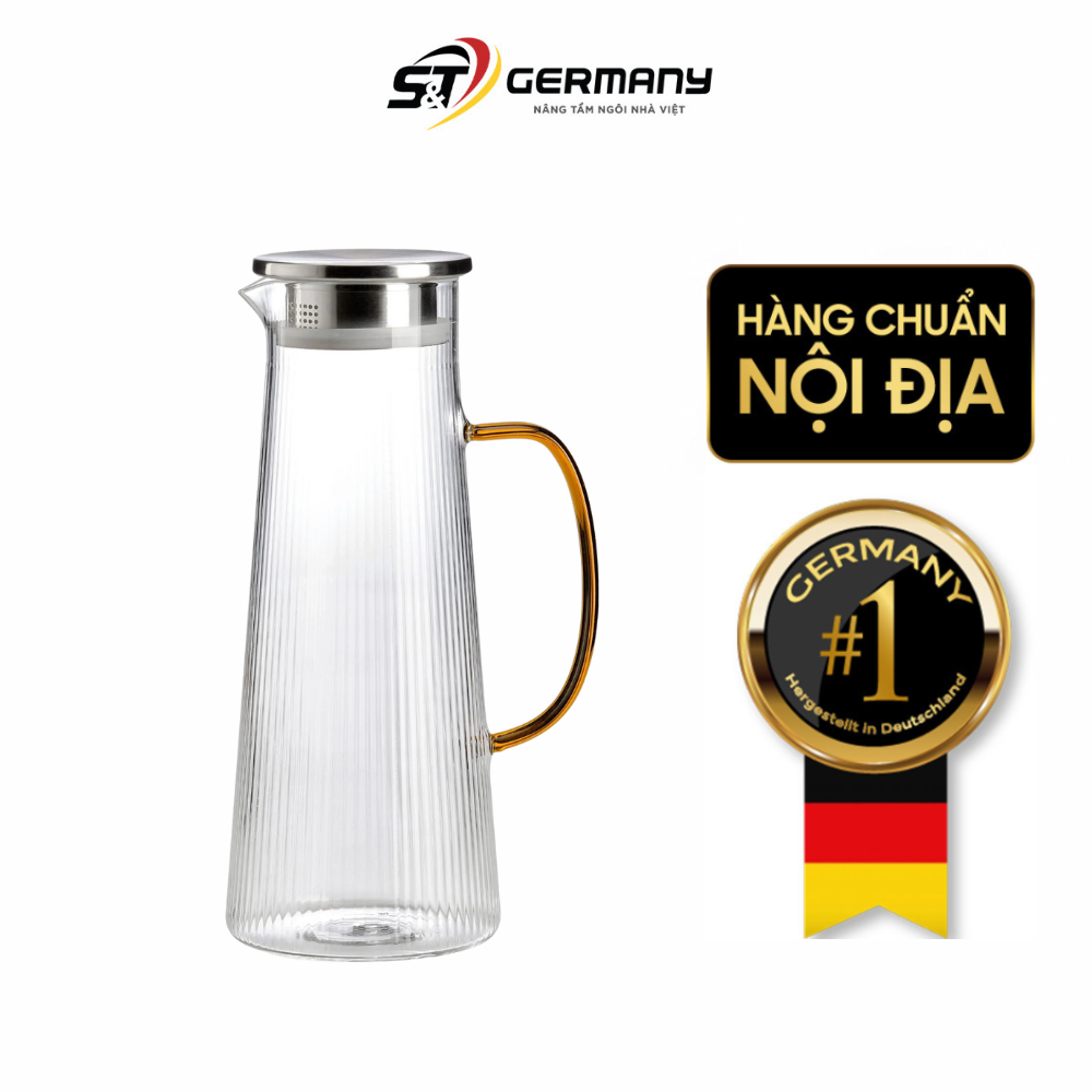 Bình nước Narciso Borosilicate Hổ phách 1,6L IVV 8804.1
