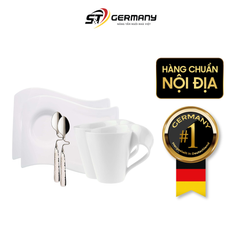 Set uống trà hoặc cafe 6 món Villeroy-Boch gồm 2 cốc, 2 thìa, 2 đĩa có hộp làm quà