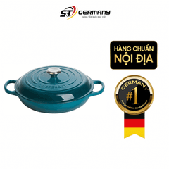Nồi chảo gang Le Creuset Gourmet Profi 30cm màu xanh ngọc deep teal