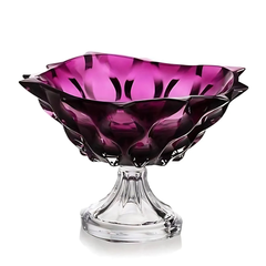Chân bồng pha lê Bohemia Samba màu tím 30,5cm
