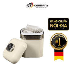 Set 3 hộp đựng cà phê, trà và đường SWAN màu kem