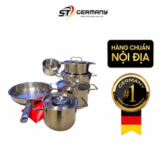 Bộ nồi FISSLER Pure Collection 6 món kèm quánh và chảo Fissler Profi Original size 28cm made in Germany