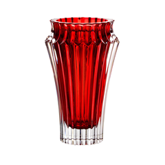 Lọ hoa Crown Jewel Rogaska 25cm màu đỏ
