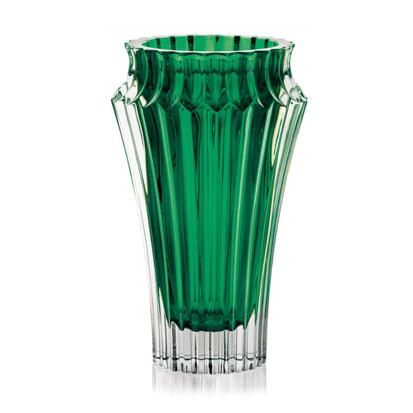Lọ hoa Crown Jewel Rogaska 25cm màu xanh lá