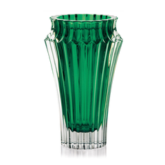 Lọ hoa Crown Jewel Rogaska 25cm màu xanh lá