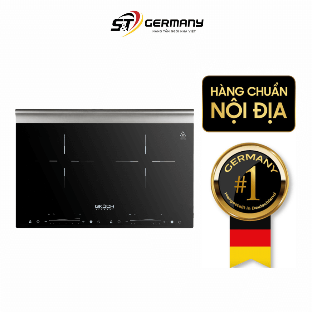 Bếp từ đôi GKÖCH Luxury 3400W màu đen