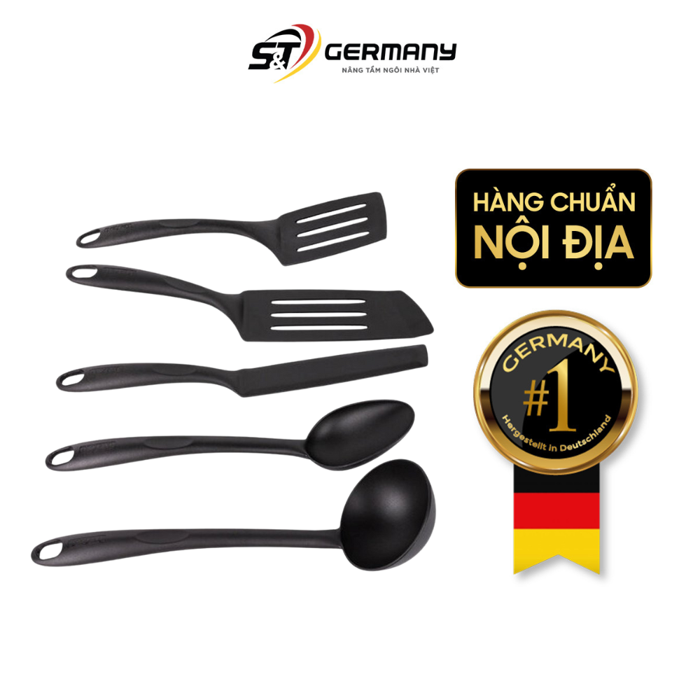 Bộ dụng cụ bếp TEFAL 5 món màu đen