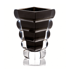 Bình hoa pha lê Rogaska Adria 25cm màu đen