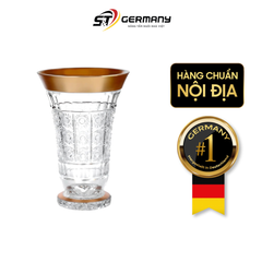 Lọ hoa pha lê chân đế tròn khảm vàng Arcade 30.5cm
