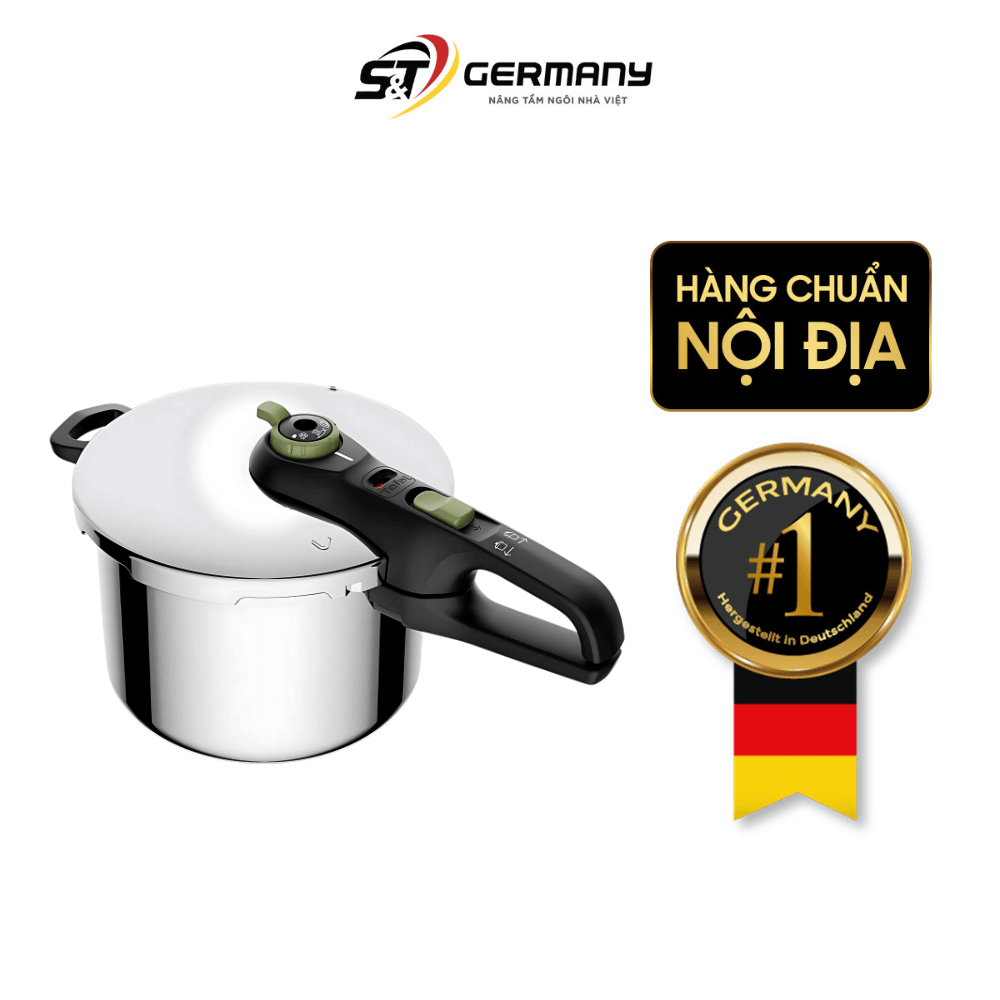 Nồi áp suất TEFAL Secure Trendy có khay hấp 6L