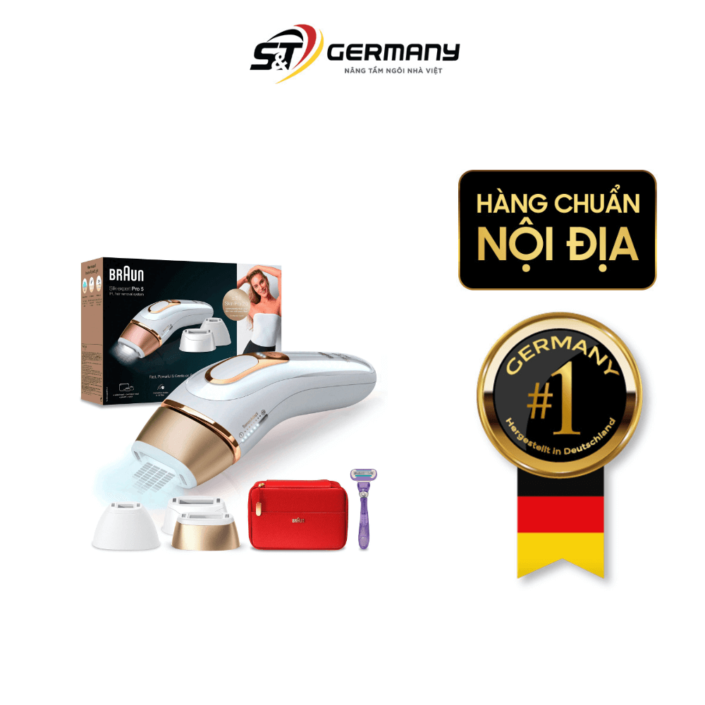 Máy triệt lông BRAUN Silk-expert Pro 5 PL5267 3 đầu triệt lông