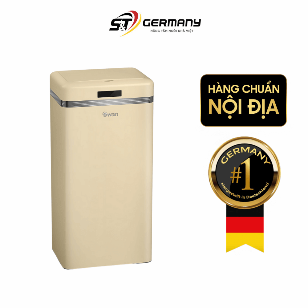 Thùng rác cảm ứng 45L SWAN màu kem