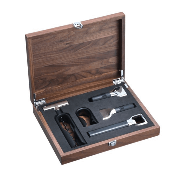 Set dụng cụ mở rượu 5 chi tiết WMF Baric Sommelier hộp gỗ