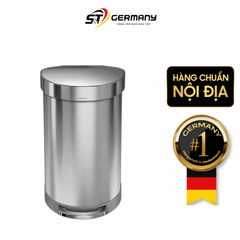 Thùng rác bán nguyệt Simplehuman 45L màu inox