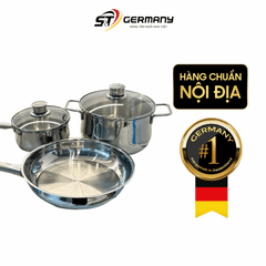 Bộ nồi WMF Diadem Plus 3 món kèm quánh và chảo thép WMF 24cm