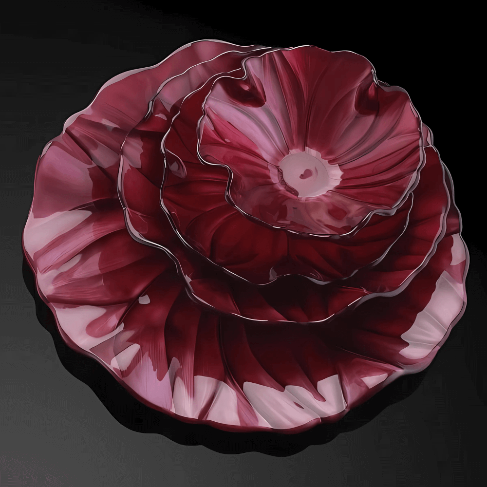 Đĩa Magnolia đỏ 41cm IVV 6051.1