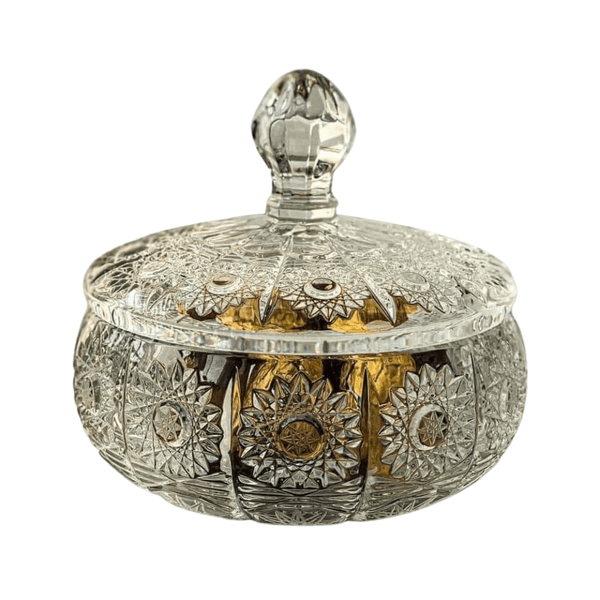 Hũ pha lê đựng bánh kẹo, mứt, hạt các loại Bohemia 16,5cm