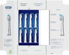 Set 8 đầu bàn chải thay thế Oral B Pulsonic Clean màu trắng