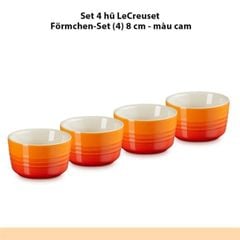 Set 4 hũ Le Creuset 8cm màu cam