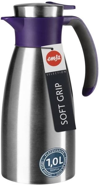 Bình giữ nhiệt EMSA Soft Grip 1,5L màu tím