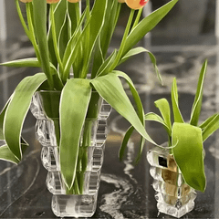 Bình hoa pha lê Rogaska Adria 12cm màu trắng