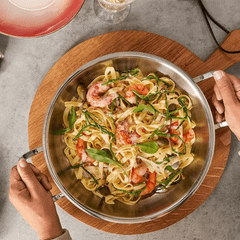 Bộ nồi Fissler Profi 5 món vung thép kèm quánh và chảo 2 quai 24cm made in Germany