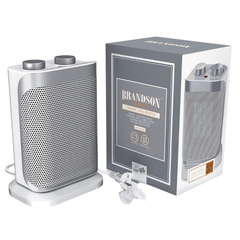 Quạt sưởi gốm Brandson 1500W màu trắng bạc