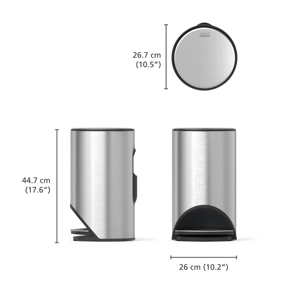 Thùng rác có bàn đạp Joseph Joseph 30152 10L màu inox