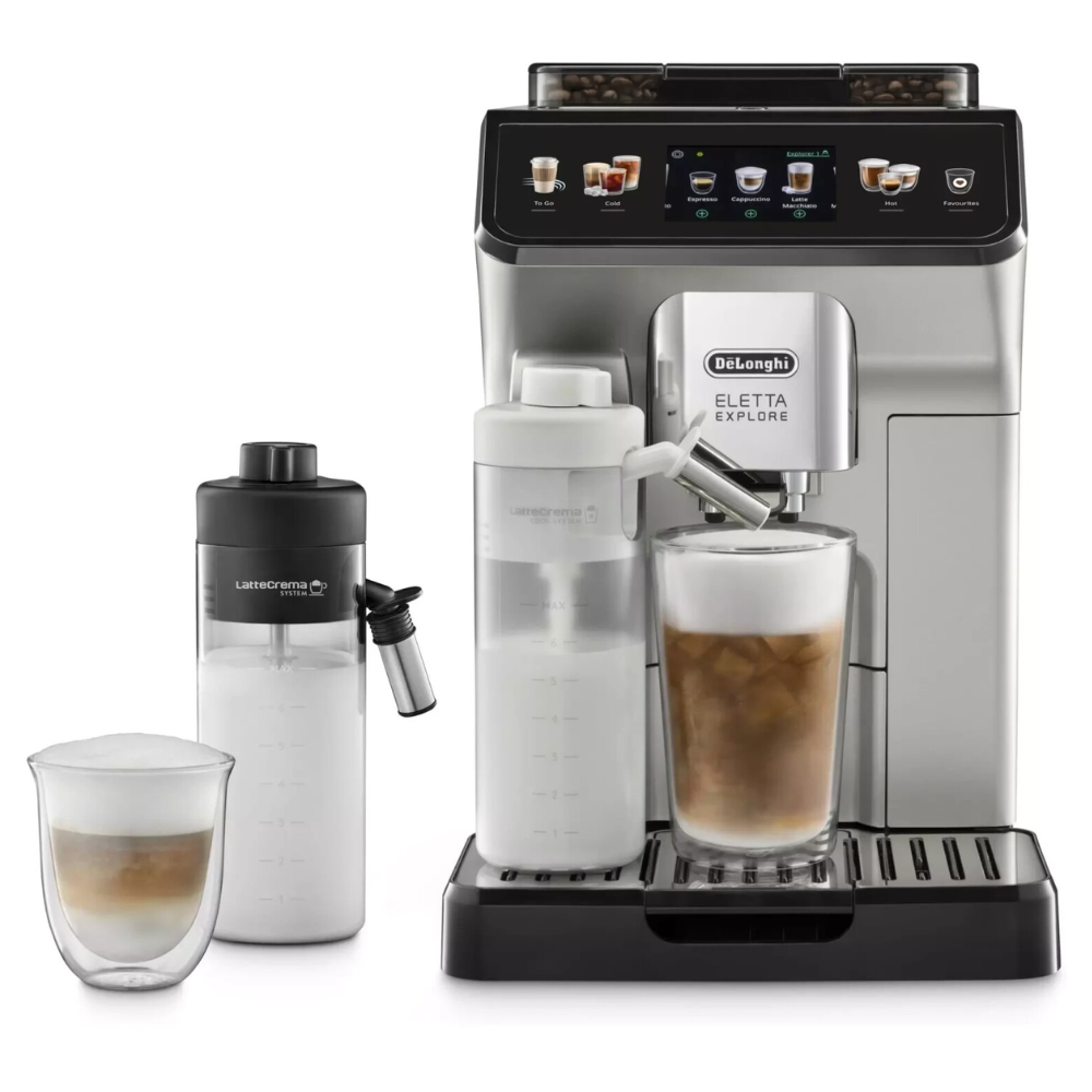 Máy pha cà phê tự động De'Longhi ECAM 450.55.S Eletta Explore made in EU màu bạc