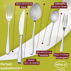 Bộ dao thìa dĩa Rösle Passion 30 món