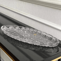 Đĩa pha lê mài Oval Bohemia M57 45cm