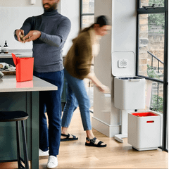 Thùng rác phân loại và khử mùi 3 ngăn Joseph Joseph Totem Compact 40L (Stone) 30064