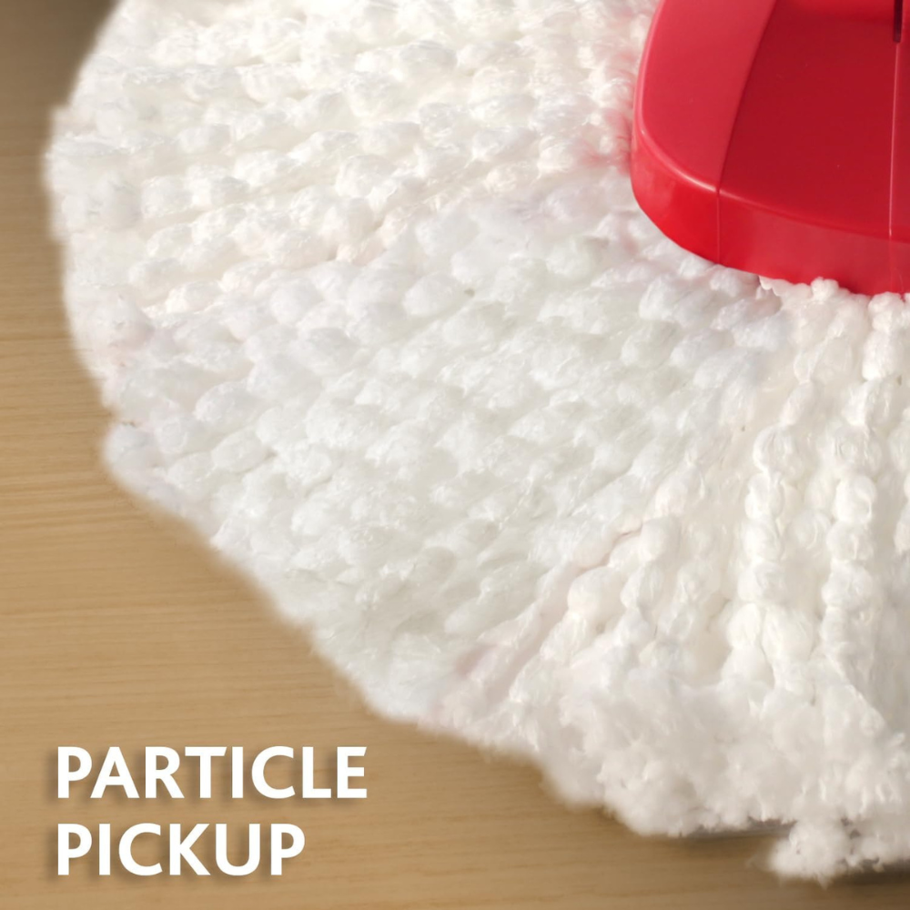 Bộ cây lau nhà đầu tròn Vileda Easy Wring & Clean made in SEC màu đỏ