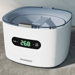 Máy làm sạch đồ trang sức bằng sóng siêu âm Silvercrest UltraSonic SUR 48D5 50W 0.6l model 2024