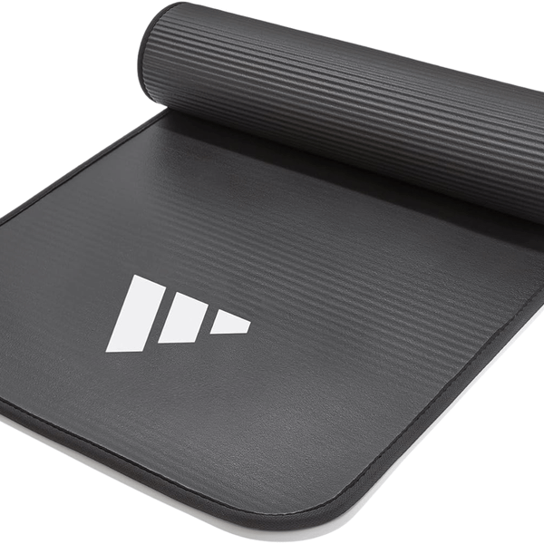 Thảm tập Yoga Adidas màu xám viền đen